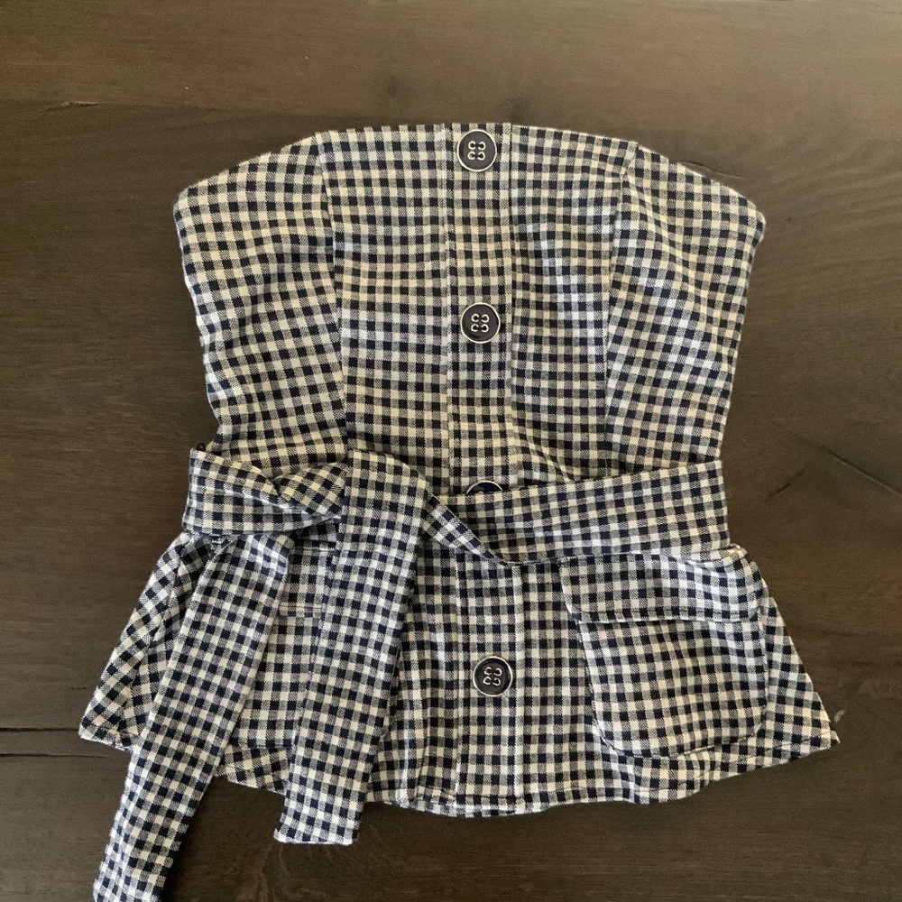Anthropologie  Belted Strapless Top